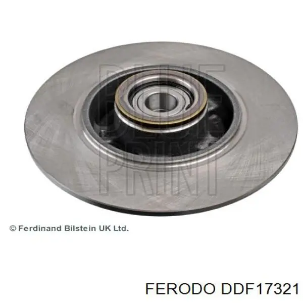 Disco de freno trasero DDF17321 Ferodo