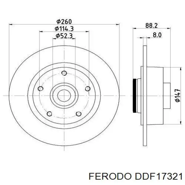 Disco de freno trasero Ferodo DDF17321 precio, desde 58,99 EUR