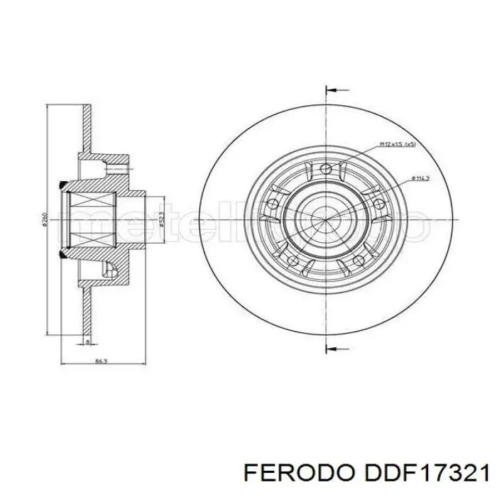 Comprar DDF17321 Ferodo Disco de freno trasero