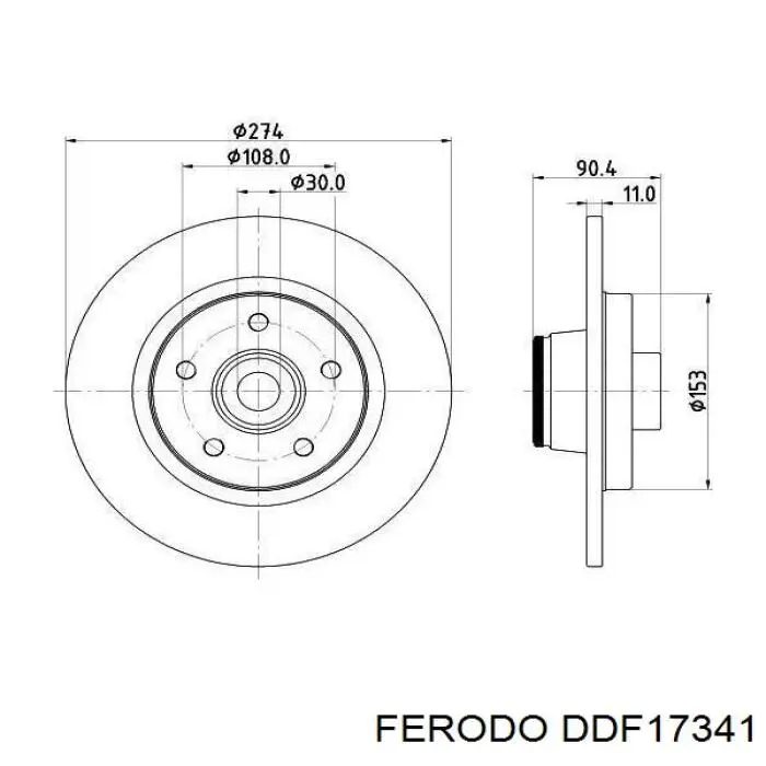 Disco de freno trasero Ferodo DDF17341 precio, desde 71,89 EUR