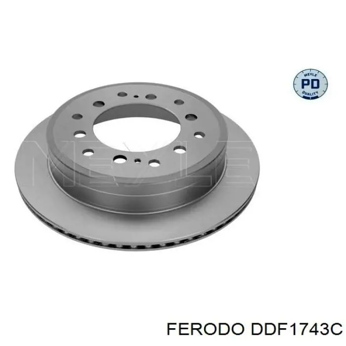 DDF1743C Ferodo disco de freno trasero