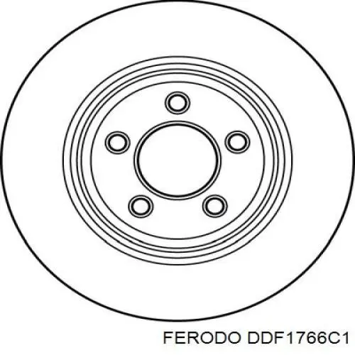 DDF1766C1 Ferodo disco de freno trasero