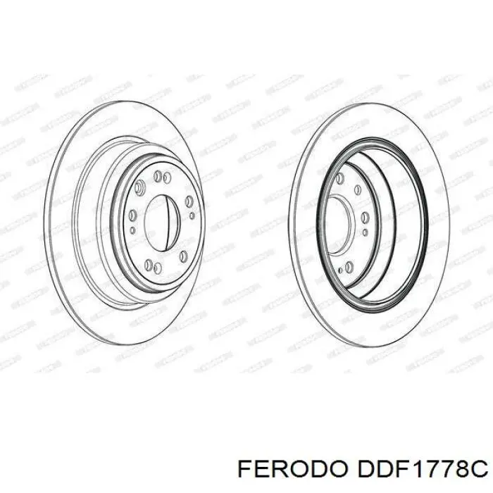 DDF1778C Ferodo disco de freno trasero