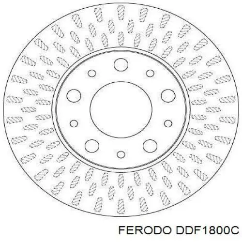Disco de freno delantero Ferodo DDF1800C