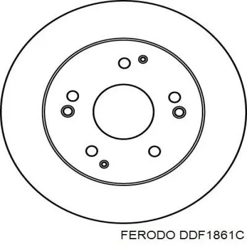 DDF1861C Ferodo disco de freno trasero