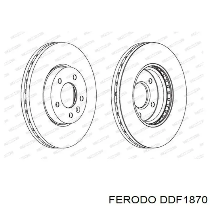 DDF1870 Ferodo disco de freno delantero