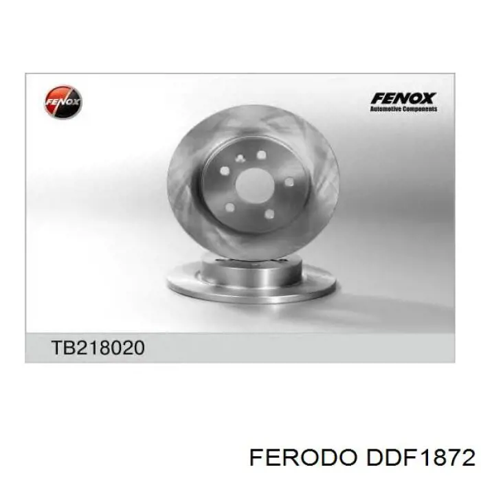 DDF1872 Ferodo Freno de disco trasero