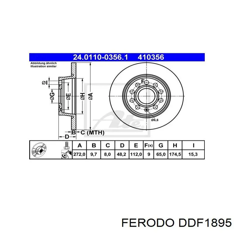 DDF1895 Ferodo Frenos traseros
