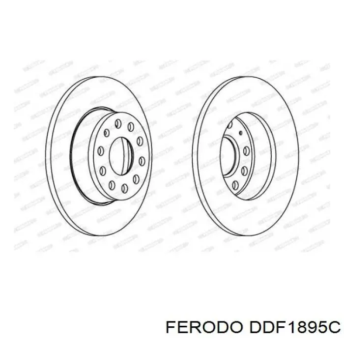Disco de freno trasero Ferodo DDF1895C precio, desde 29,27 EUR