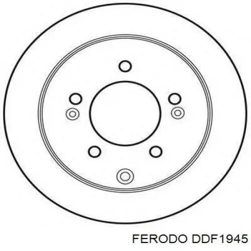 DDF1945 Ferodo disco de freno trasero