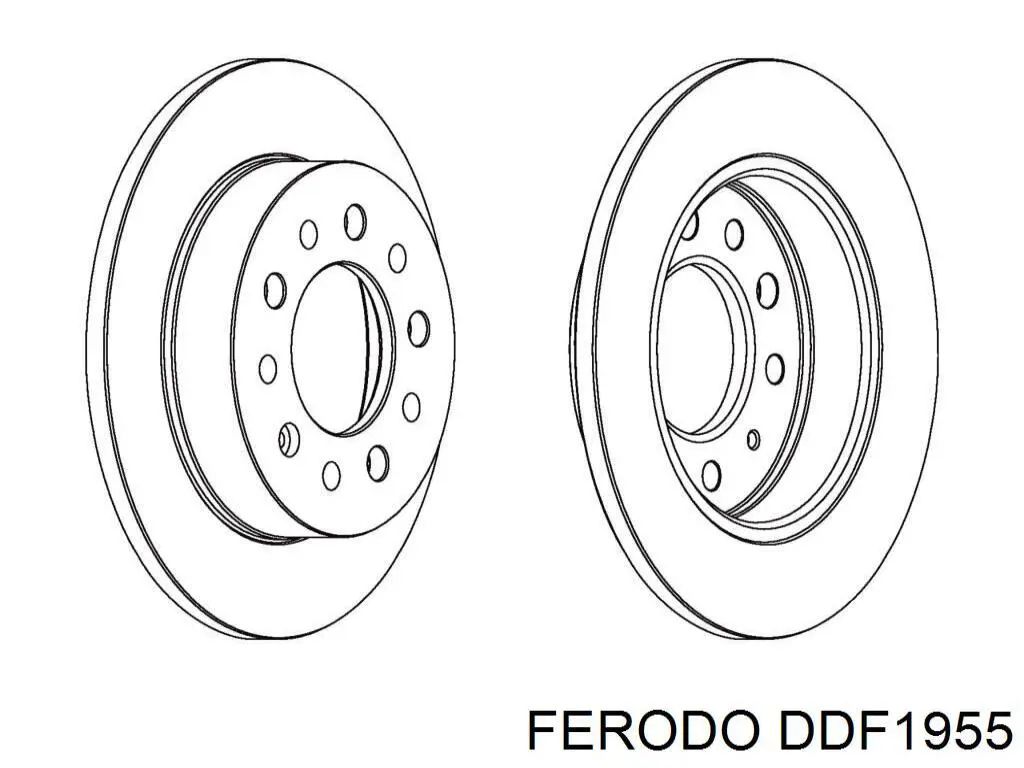 DDF1955 Ferodo disco de freno trasero