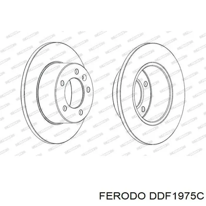 Disco de freno trasero Ferodo DDF1975C precio, desde 46,04 EUR