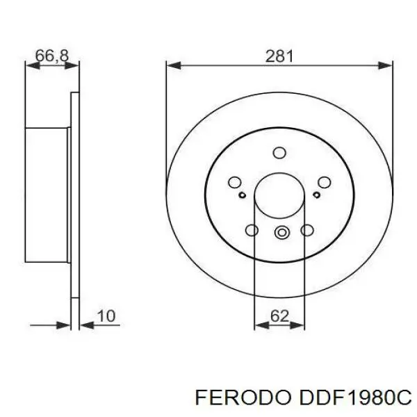 Disco de freno trasero Ferodo DDF1980C precio, desde 36,90 EUR