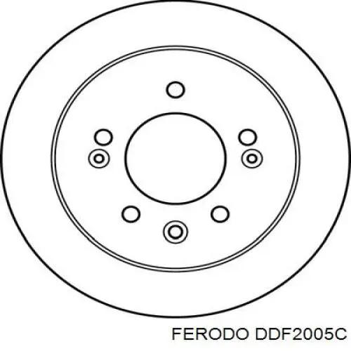 DDF2005C Ferodo disco de freno trasero
