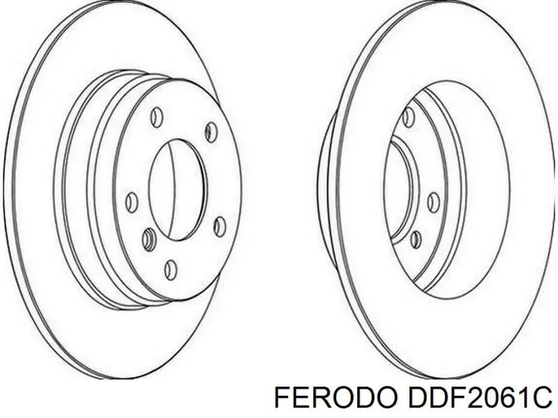 DDF2061C Ferodo disco de freno trasero