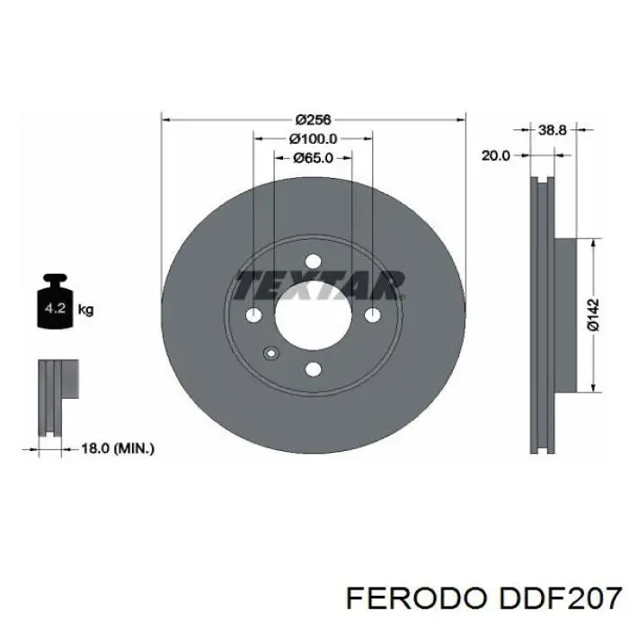Comprar DDF207 Ferodo Freno de disco delantero