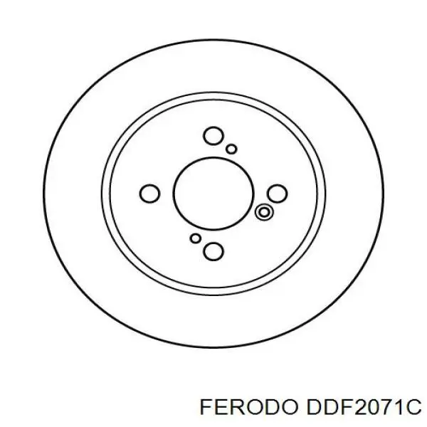 DDF2071C Ferodo disco de freno trasero