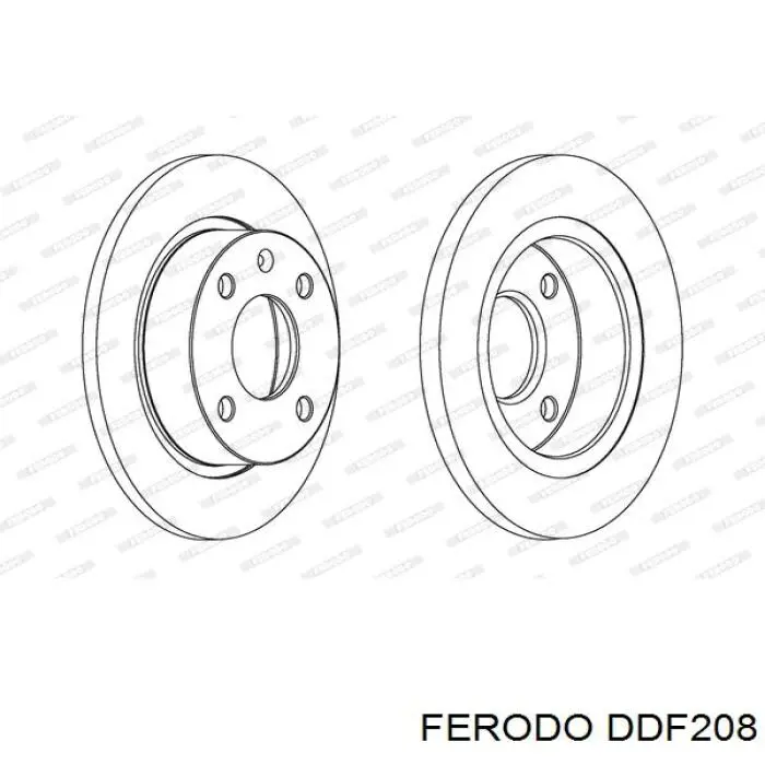 DDF208 Ferodo freno de disco delantero