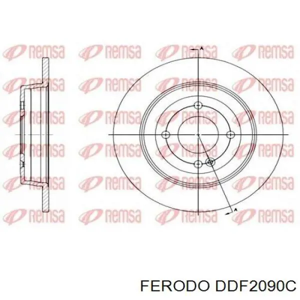 Frenos traseros Ferodo DDF2090C