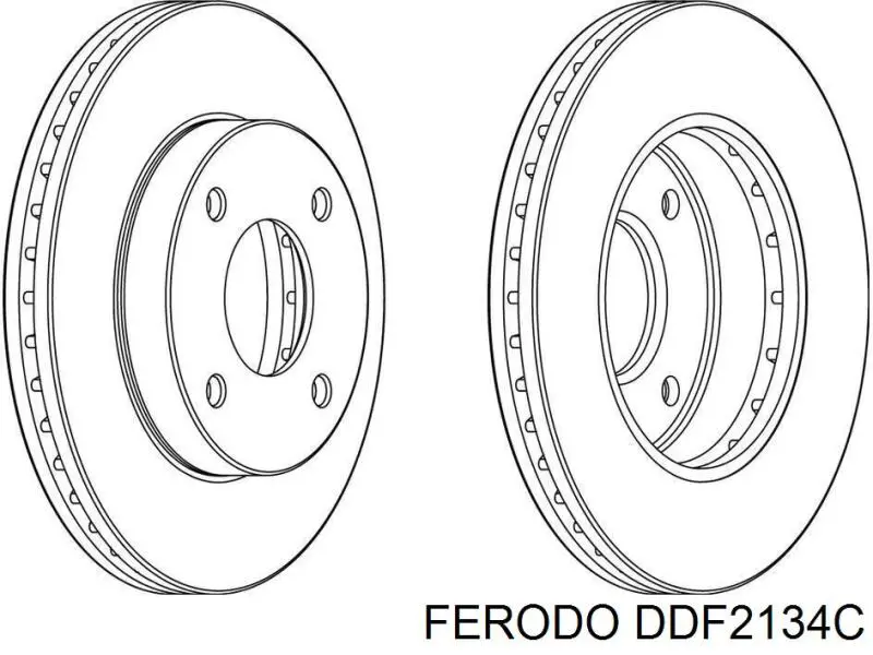 DDF2134C Ferodo disco de freno delantero