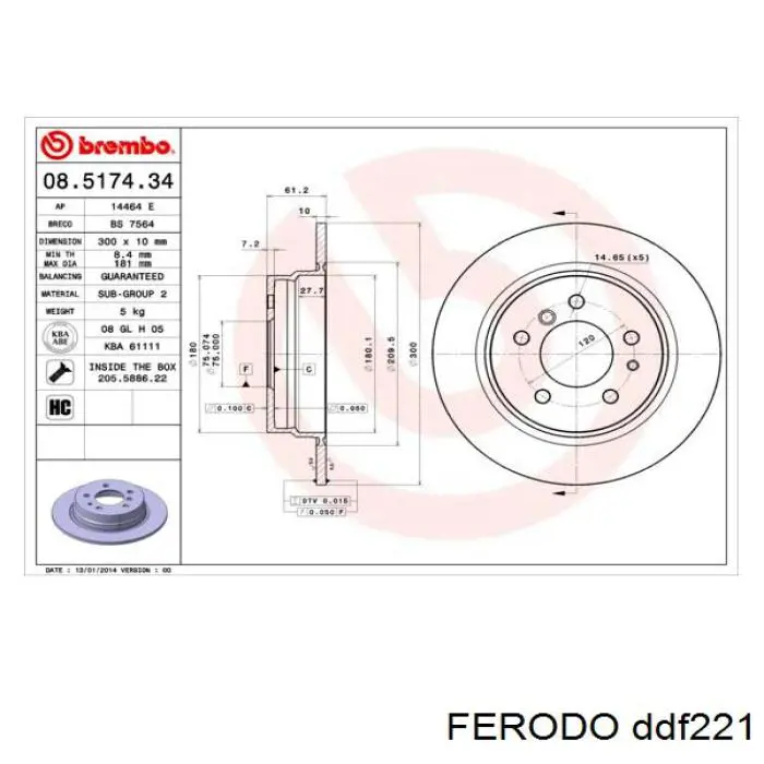 Disco de freno trasero BMW 5 E34
