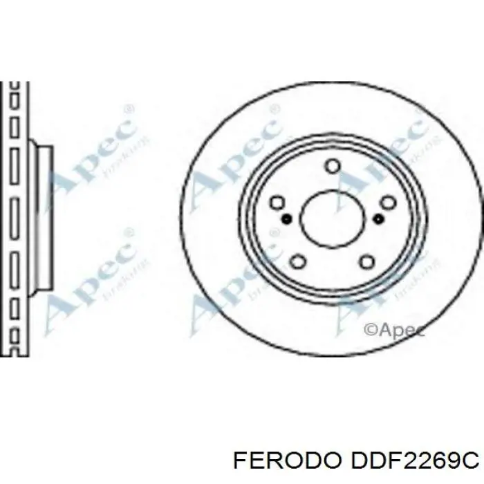DDF2269C Ferodo disco de freno delantero