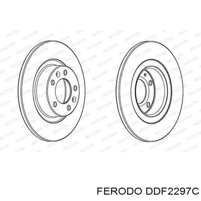 DDF2297C Ferodo disco de freno trasero