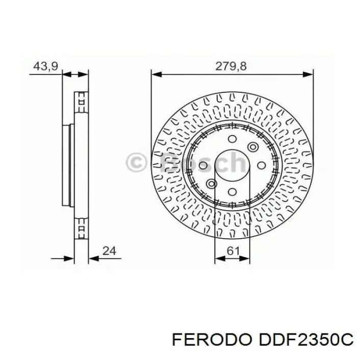 DDF2350C Ferodo disco de freno delantero