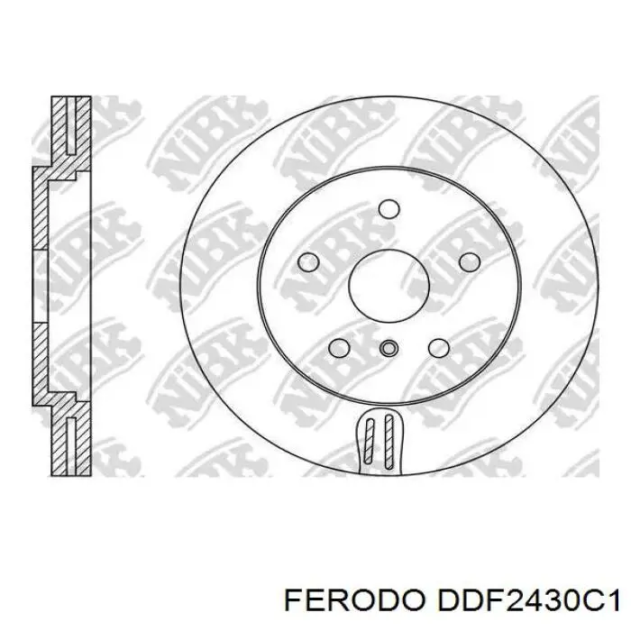 DDF2430C1 Ferodo disco de freno delantero