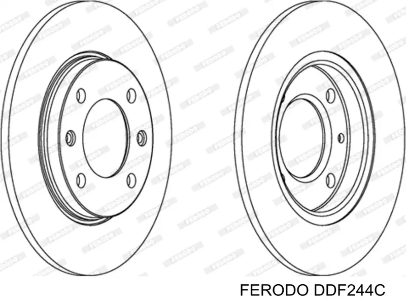 DDF244C Ferodo disco de freno trasero