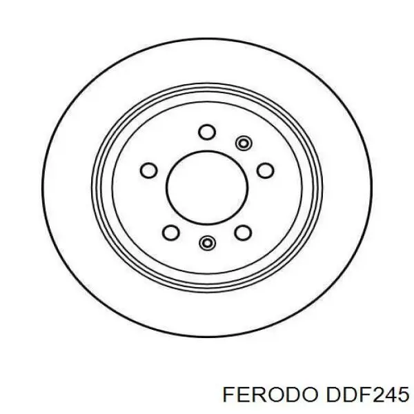 DDF245 Ferodo disco de freno trasero
