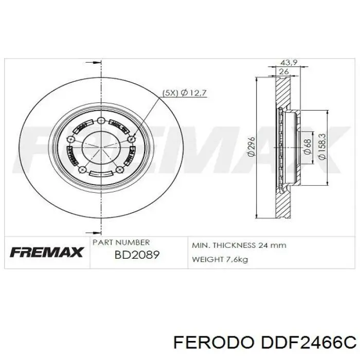 Frenos delanteros Ferodo DDF2466C precio, desde 40,04 EUR