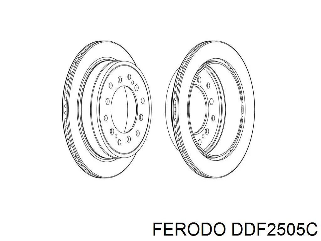 DDF2505C Ferodo disco de freno trasero