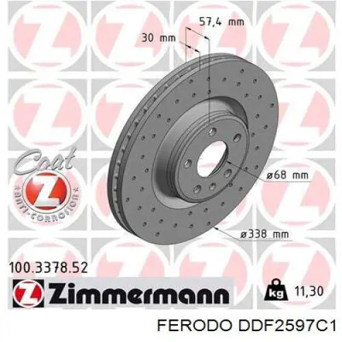 Comprar DDF2597C1 Ferodo Freno de disco delantero