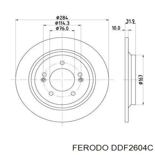 Disco de freno trasero Ferodo DDF2604C precio, desde 27,50 EUR