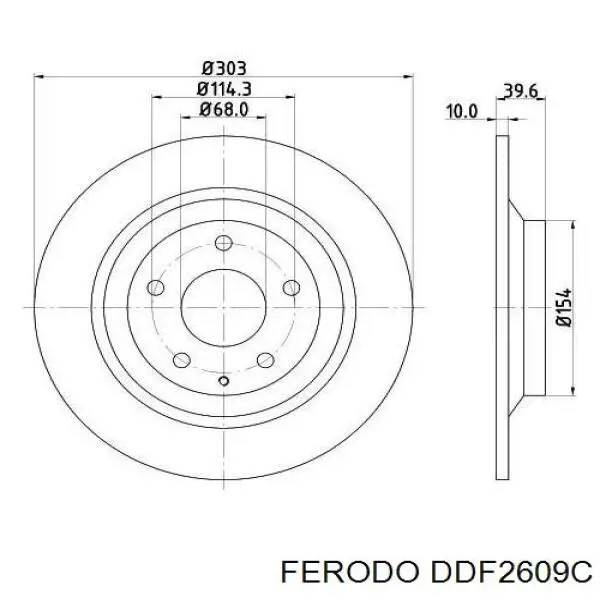 Disco de freno trasero Ferodo DDF2609C precio, desde 40,19 EUR