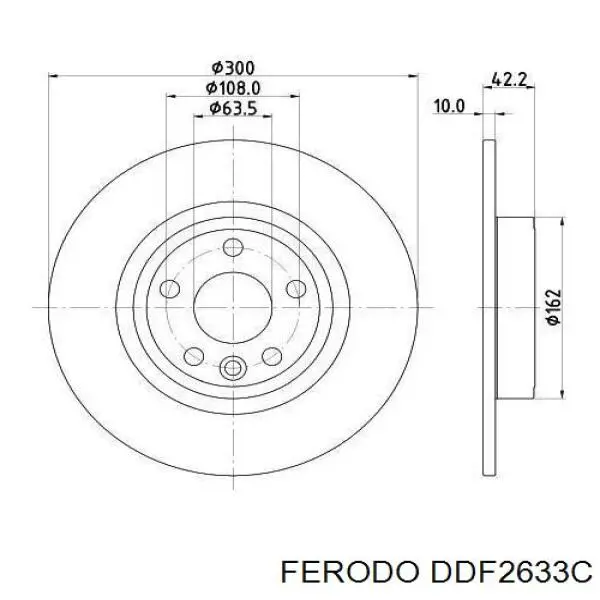 Comprar DDF2633C Ferodo Disco de freno trasero