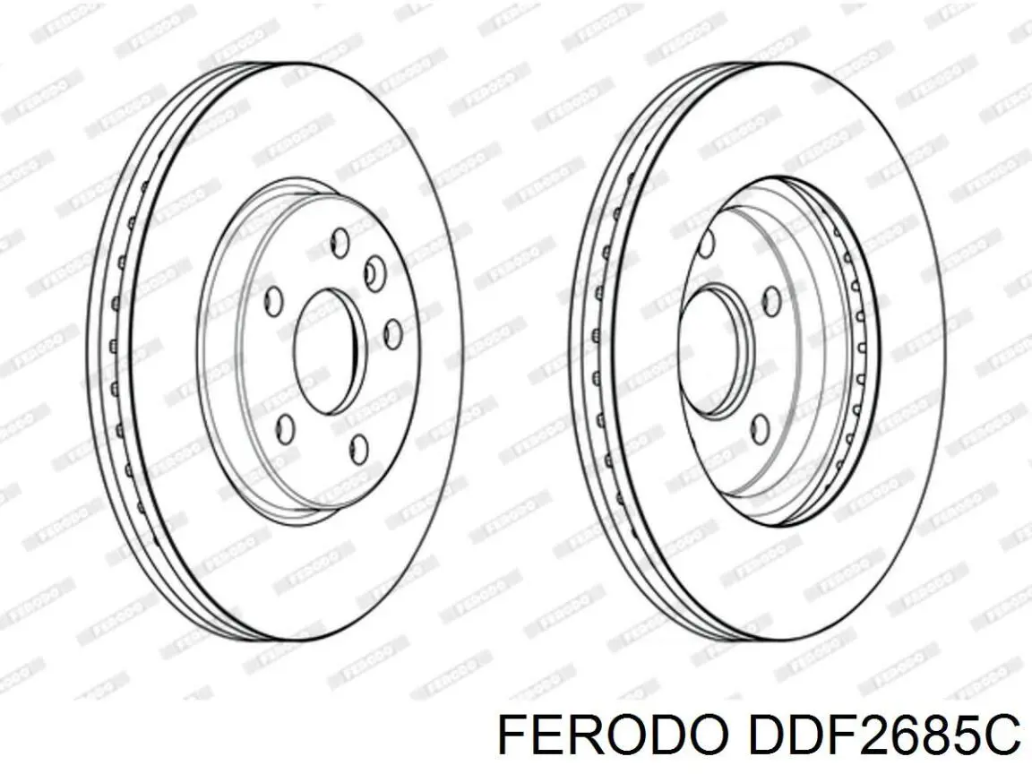 DDF2685C Ferodo freno de disco delantero