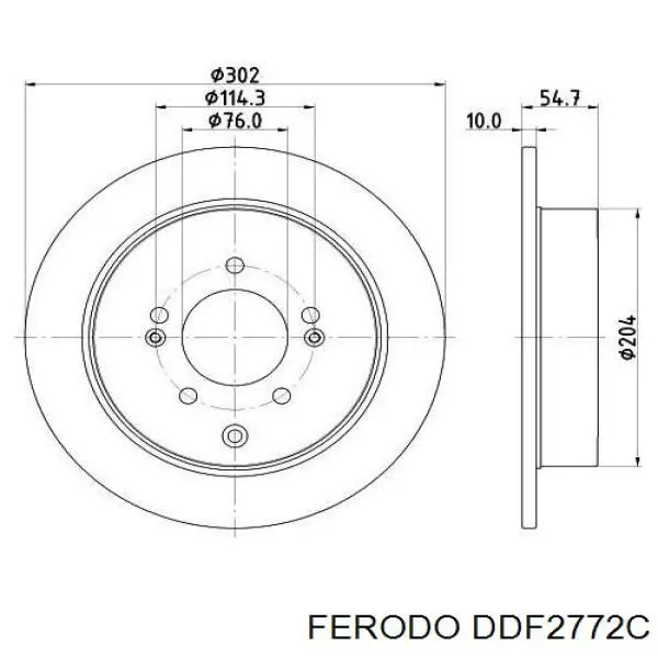 Comprar DDF2772C Ferodo Disco de freno trasero