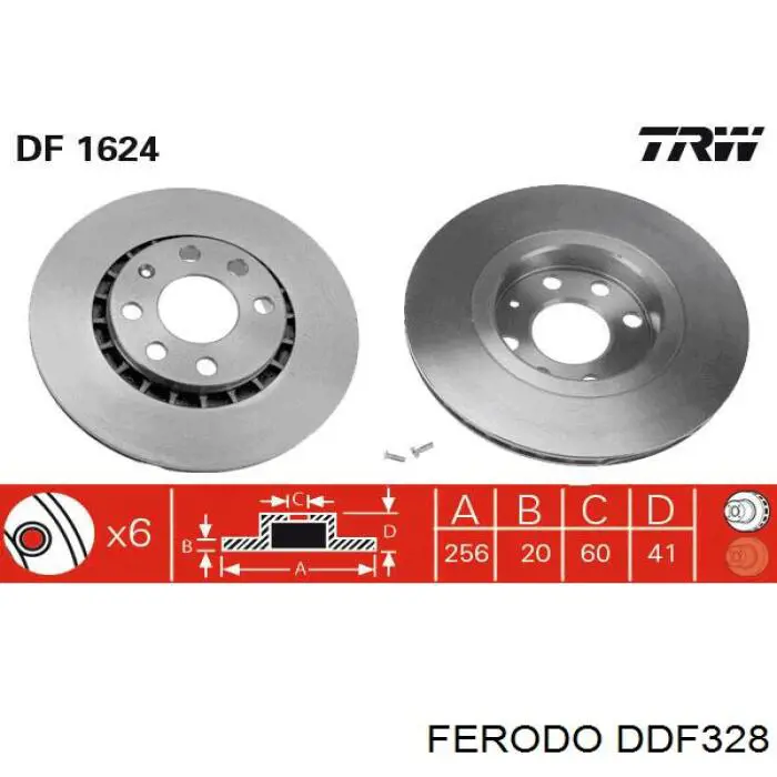 DDF328 Ferodo disco de freno delantero