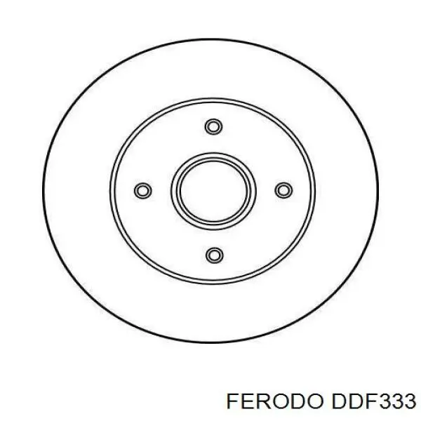 DDF333 Ferodo disco de freno trasero