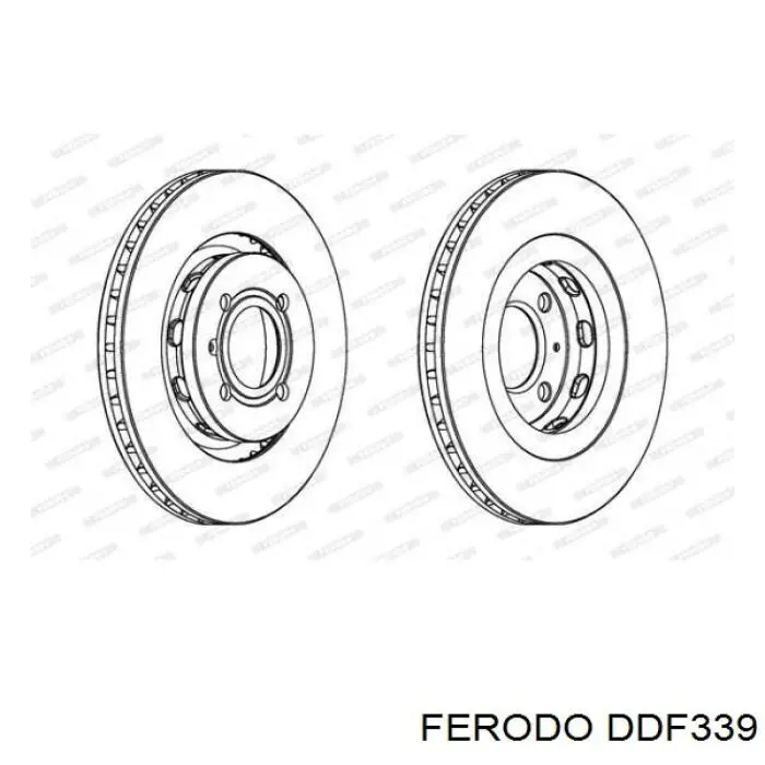 DDF339 Ferodo disco de freno delantero