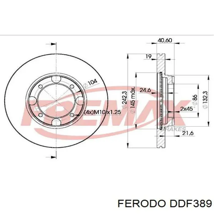 Freno de disco delantero Hyundai Accent 1