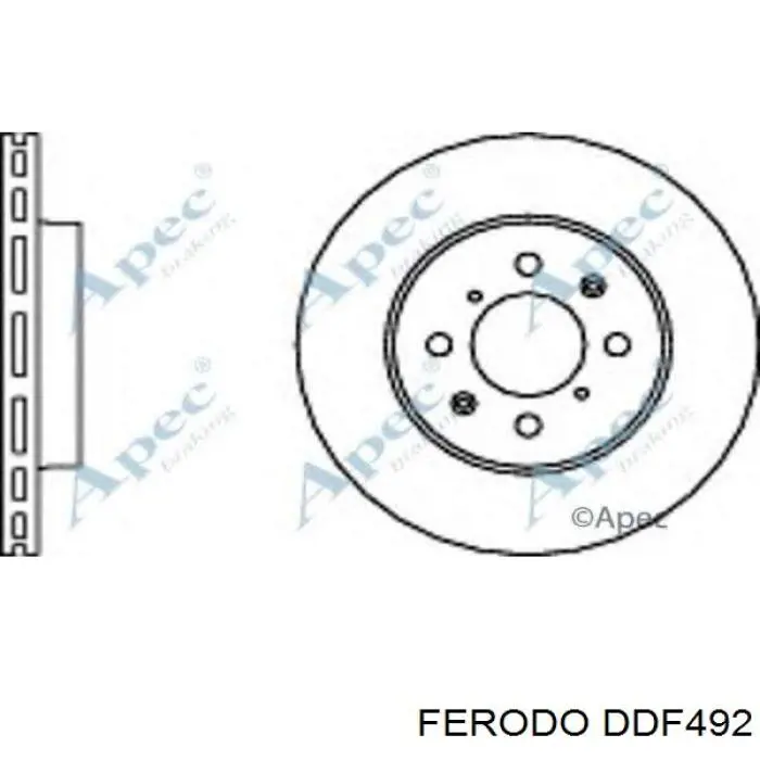 Disco de freno DDF492 Ferodo