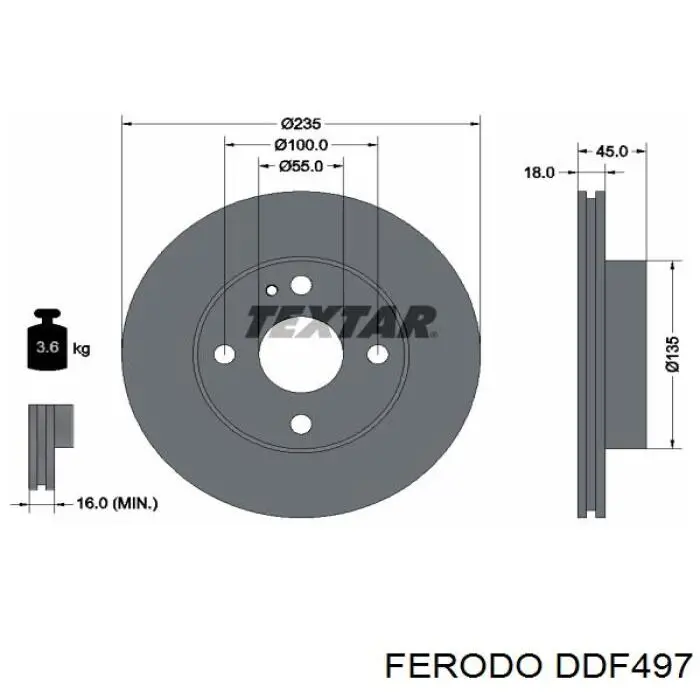 Comprar DDF497 Ferodo Freno de disco delantero