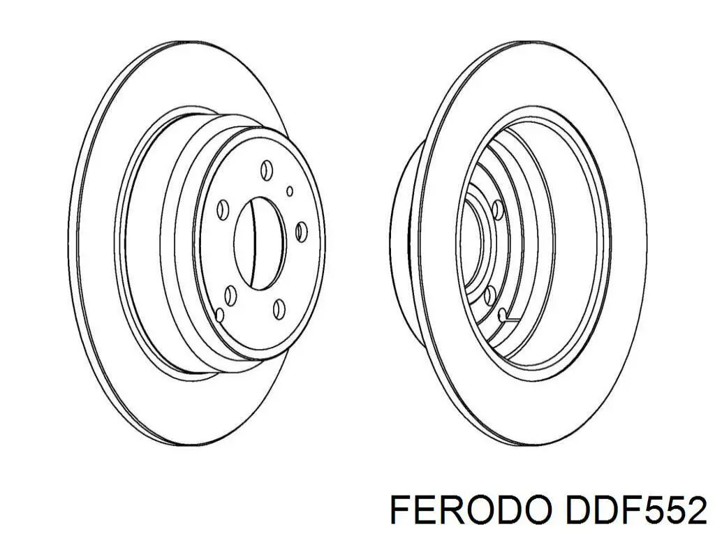 DDF552 Ferodo disco de freno trasero