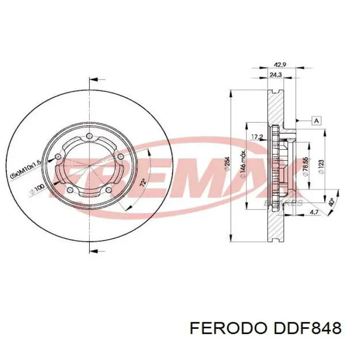DDF848 Ferodo disco de freno delantero