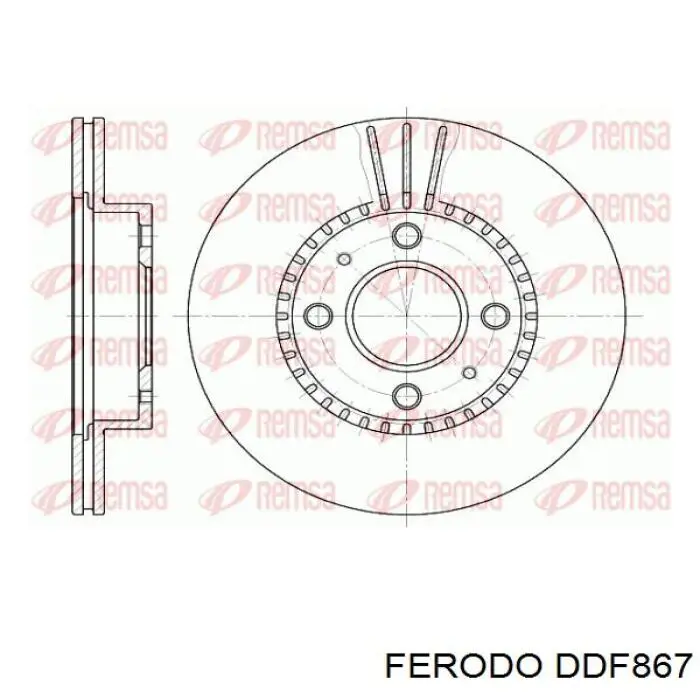 DDF867 Ferodo disco de freno delantero