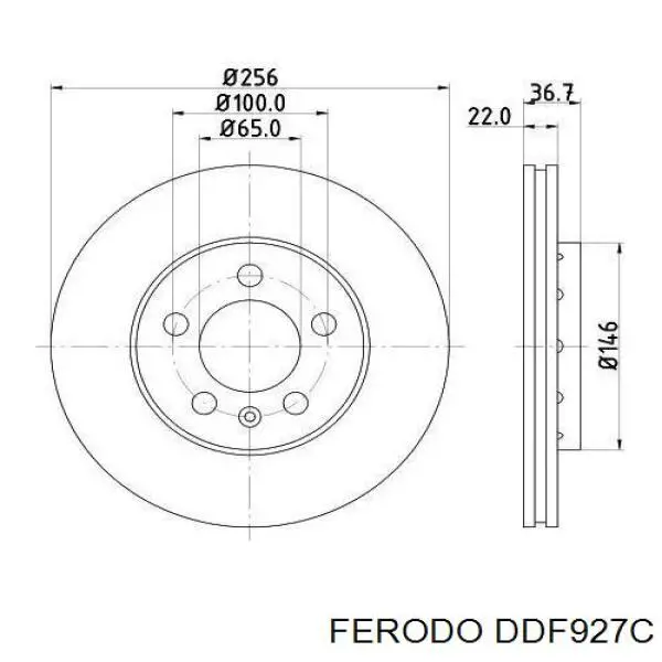 DDF927C Ferodo disco de freno delantero