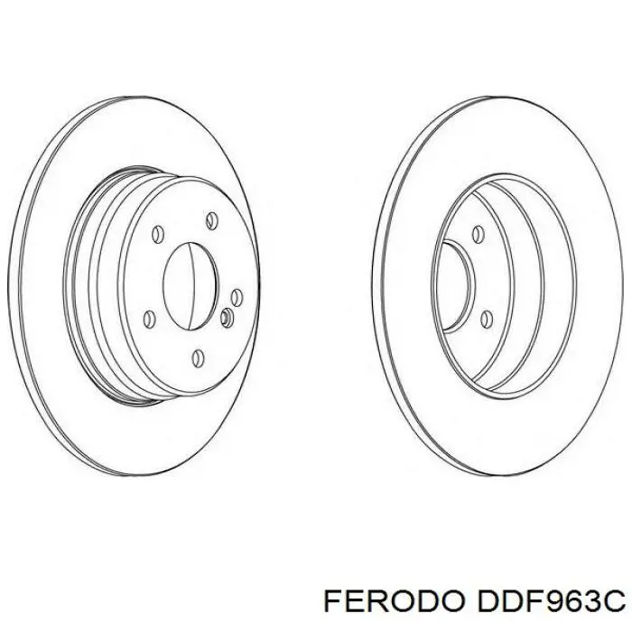 DDF963C Ferodo disco de freno trasero